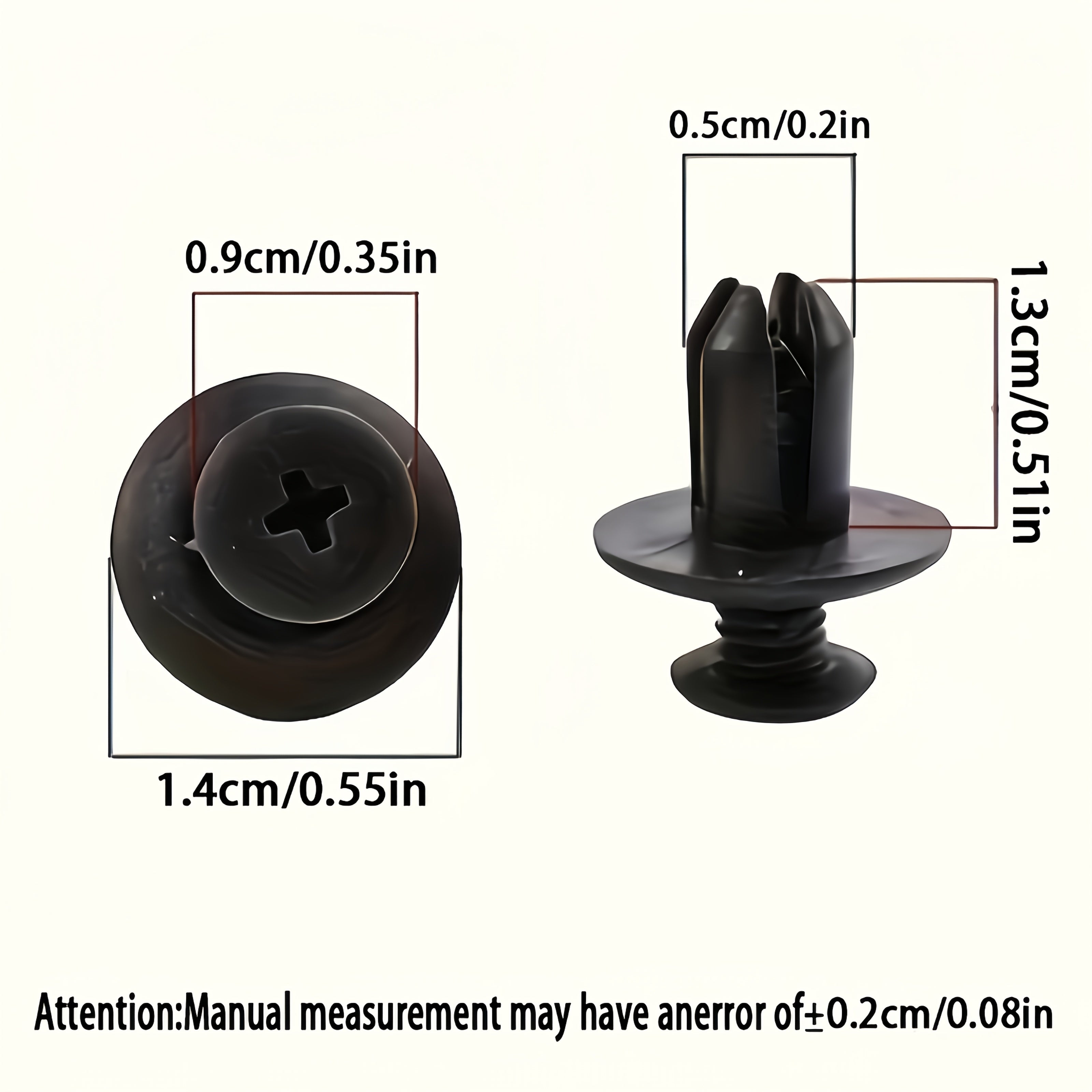Automotive Fastener Clips – Fender Rivet Retainers, Bumper Trim Accessories, Durable Plastic Push-Type Expansion Rivets. Compatible with Ford Focus, Kia, Nissan, Big Ben & Most Vehicles, Auto Repair Parts