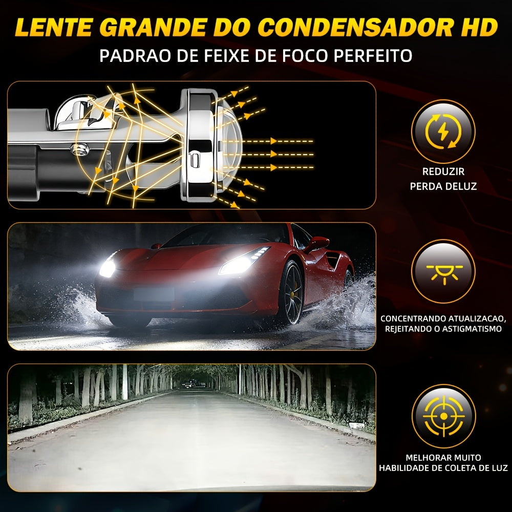 2026 Newest Car H4 H7 LED Headlight Bulbs 9005/HB3 H11 High/Low Beam Dual-Use CSP Chip Bulbs 160W High Power 6000K Bright White Light High Stability Long Life for Motor Vehicles 2-Pack
