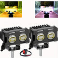 Heyword Brand - Available in 1-Pack or 2-Pack Configuration - Newest Model - Multi-Color LED - Compatible with Motorcycle and Car Lighting, No Battery Included