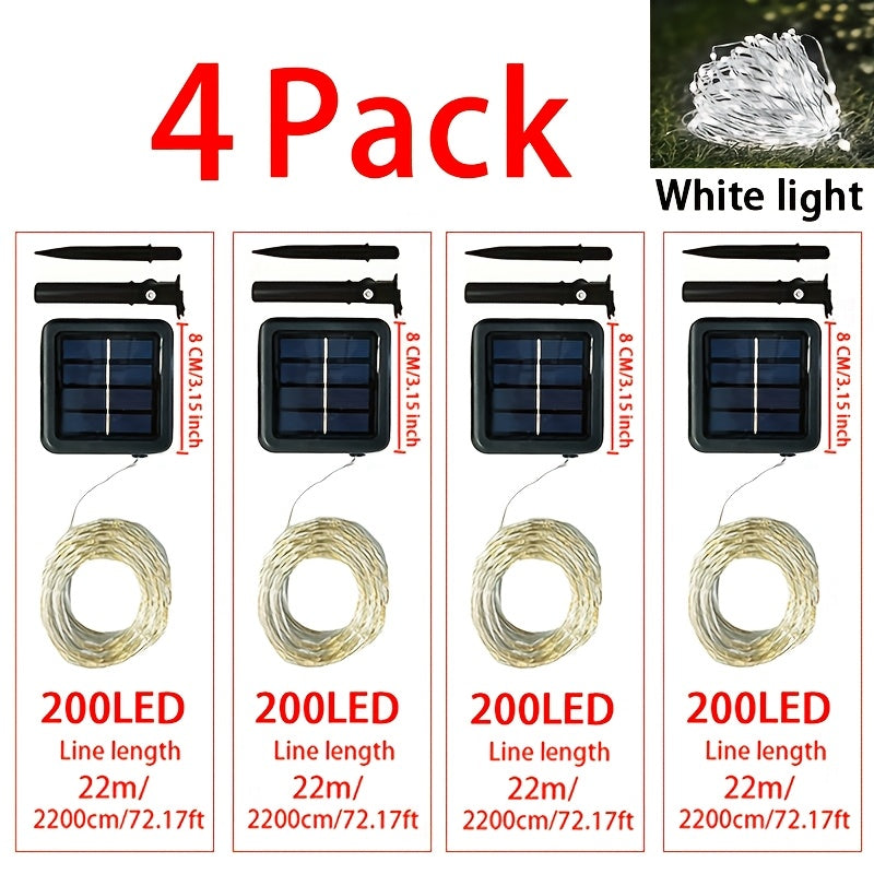 4套50LED×4/100LED×4/200LED×4/300LED×4，派对，婚礼，圣诞装饰，太阳能充电