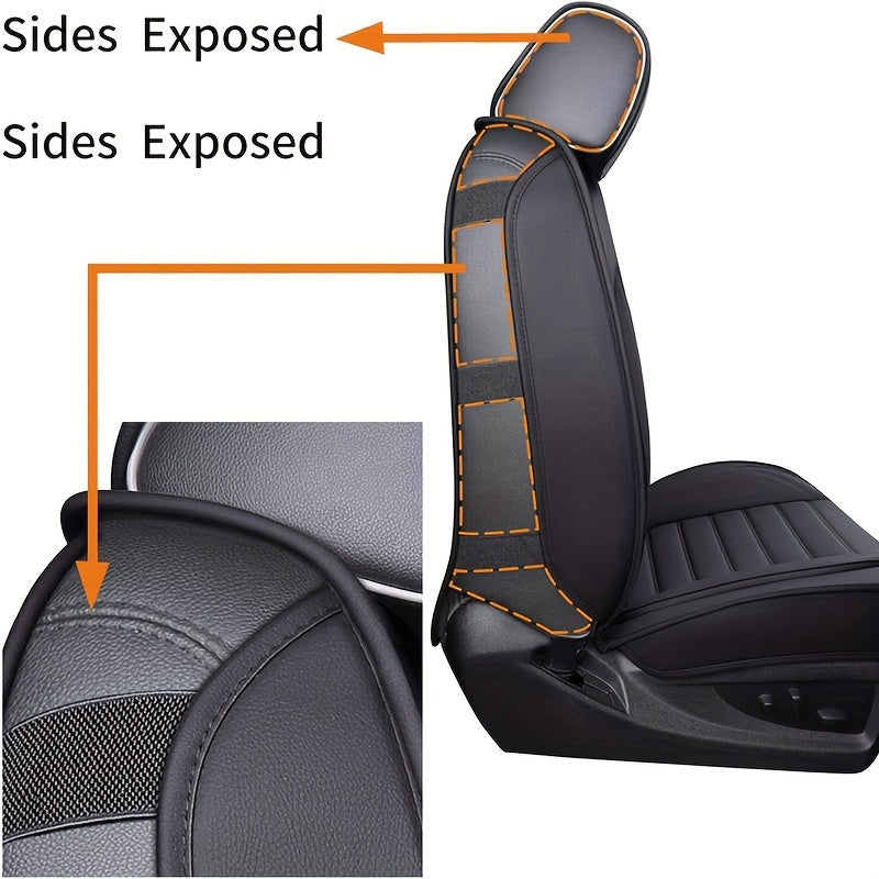 Protective Cover for Silverado | Fits Truck Chevrolet Silverado GMC Sierra Heavy Duty 2007-2025 1500 2500HD 3500HD Trail Boss Z71 Double Crew Extended Cab Waterproof Leatherette Cover (Full Set, Black)