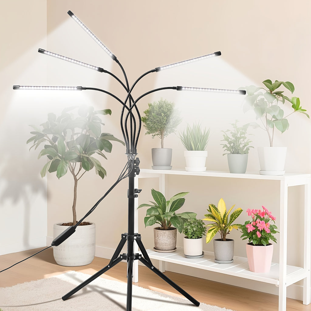 Multifunctional Indoor Grow Light, Sunlight Simulation with Timing and Dimming Functions, Height and Brightness Adjustable, Perfect for Indoor Succulents and Flowers, Boosting Plant Growth