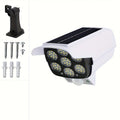 Simulated Surveillance Outdoor Motion Sensor Solar LED Spotlight 77 Lamp Beads High Efficiency Sensor Auto on on Motion Built in Security Deterrent for Porches Gardens Driveways Commercial Use Streets Garages Modern Outdoor Fixture
