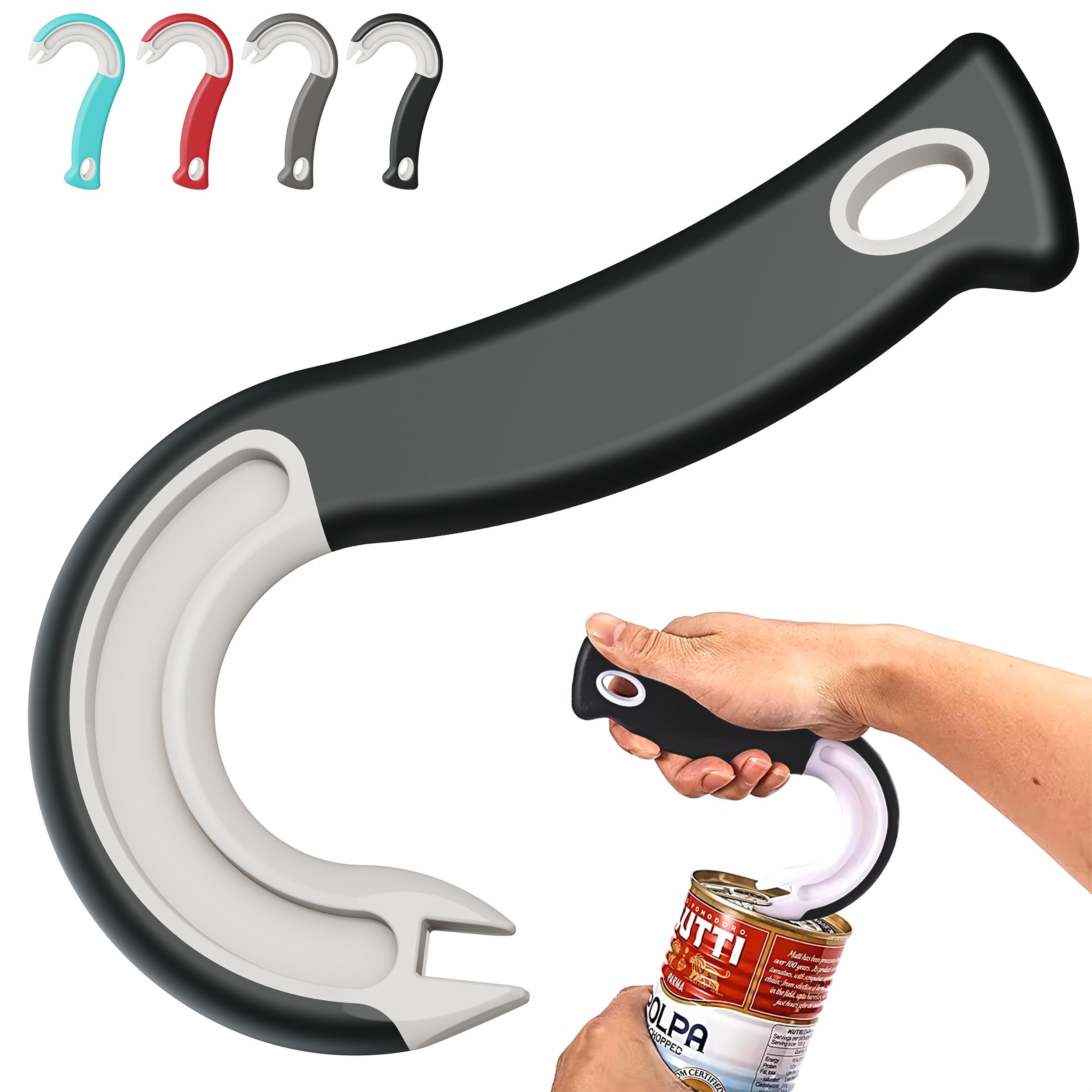 New Easy-Grip Can Opener – Durable Plastic Material, Perfect for Home & Restaurant Use, Great for Christmas Parties