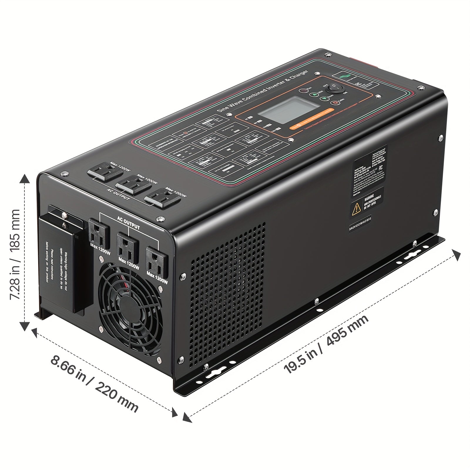 逆变器充电器 2000 W/3000 W 120V 12V/24V 110V 无插 S001 全区域可售