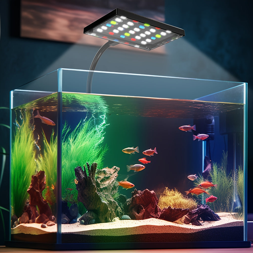 Aquarium Light, Fish Tank Light, Color-Changing RGB Light, Aquatic Plant Light, Landscaping Fixture, Smart Universal Plant Grow Light