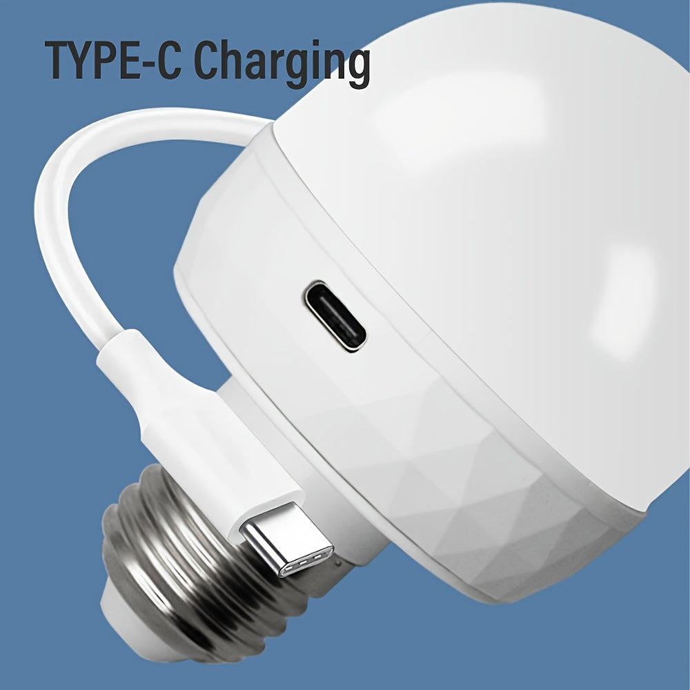 4PCS rechargeable smart LED light, E26/E27 base, with remote control for adjustable color temperature and brightness LED light, USB rechargeable light, suitable for living room, bedroom, chandelier, floor lamp