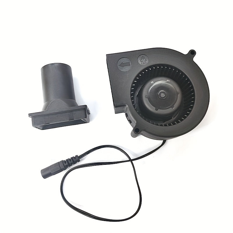 Outdoor Camping Portable Fan 9733 DC12V 1.80A Turbo Blower Fan, 3.82 Inch High Airflow Strong Wind Double Ball Bearing Centrifugal Blower with Air Outlet