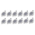 3-Inch Recessed LED Downlight/Gimbal Fixture, 2700K/4100K/5000K Single-Head Downlight, 7W 450 Lumens Dimmable, Home Lighting, Modern Lighting, Aluminum Alloy Frame, Downlight Fixture, Ceiling Light, Silver Trim, Recessed (6/12 Pack)