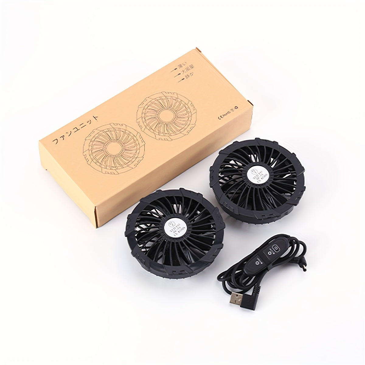 Wearable USB Workwear Cooling Fan Accessory, 9 Blades 3 Speed Adjustable Work Jacket Fan, Brushless Motor, Super Large Airflow Cover, Detachable 3.54 Inch Aperture, Universal Fit for All Work Clothes, 5V USB Cooling Fan