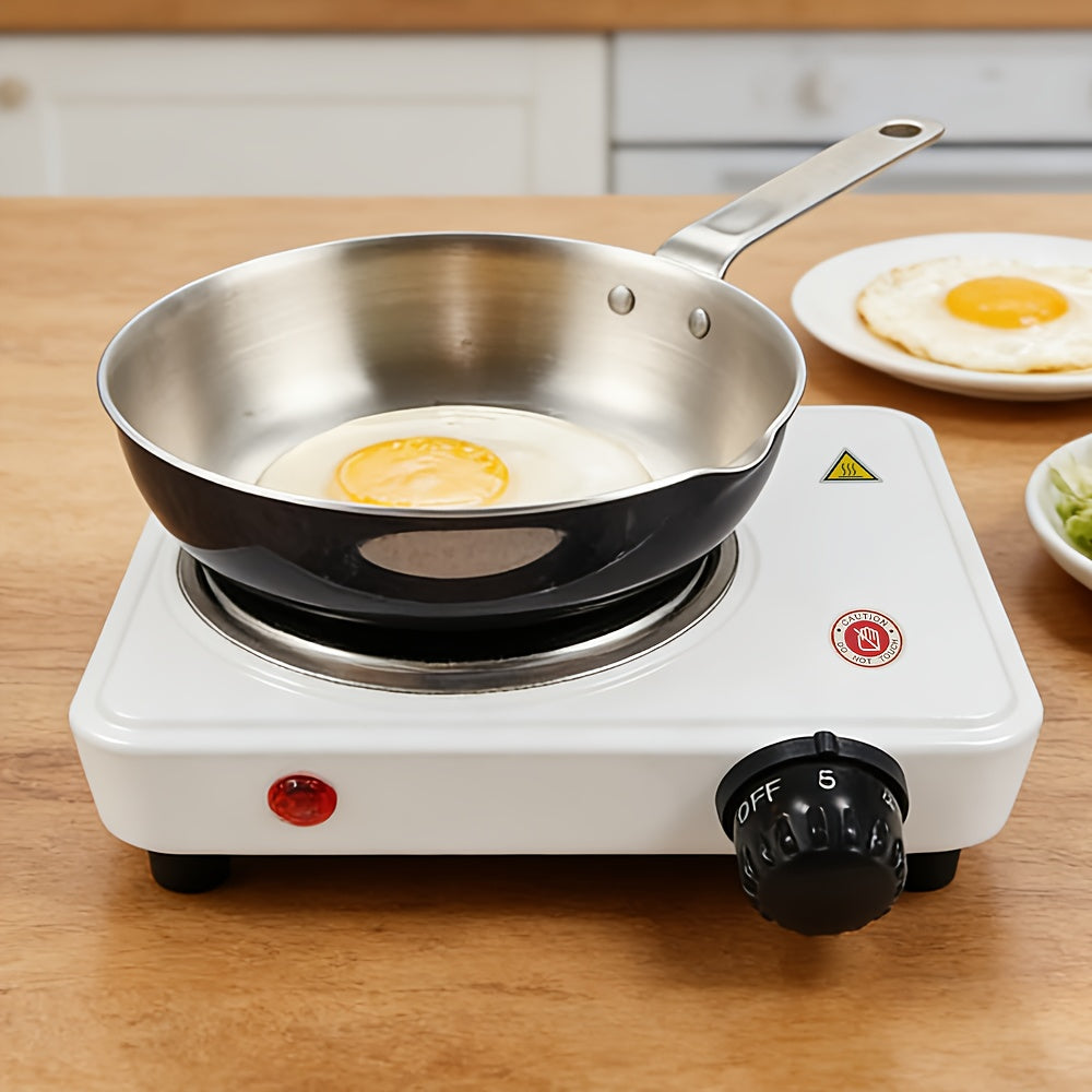 US Standard Desktop Electric Hot Plate, 5 Adjustable Temperature Settings with Precise Control, Space-Saving & Efficient Rapid Heating, Compact for Desktop, Home & Camping Dual Use – Small Footprint