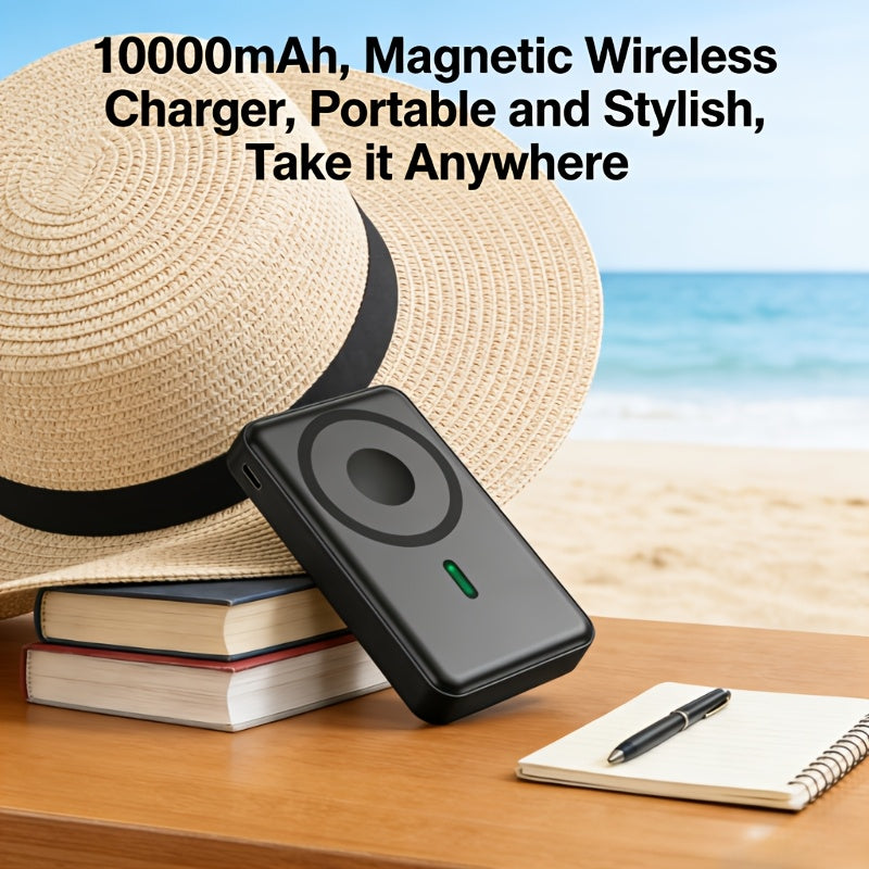 22.5W Fast Charging 10, 000 Mah Portable Magnetic Charger, Equipped with a Dual-Line Power Bank. Its Compact Design Makes It Easy to Carry, And It Is Shipped Locally for Quick Delivery, Making It an Essential Mobile Accessory for Daily Use Or Travel
