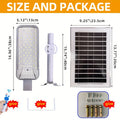 Super Bright LED Curved Solar Street Light, 6500K Solar Road Lighting with Remote Control, Perfect for Outdoor Commercial Parking Lots and Road Lighting