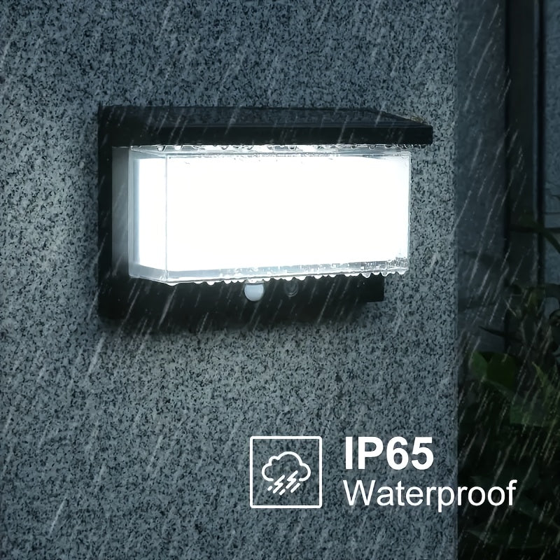 Solar Outdoor Light Sensor Solar Security Light 3-Level Dimming Mode Solar Wall Light Suitable for Garden Fence Courtyard Patio
