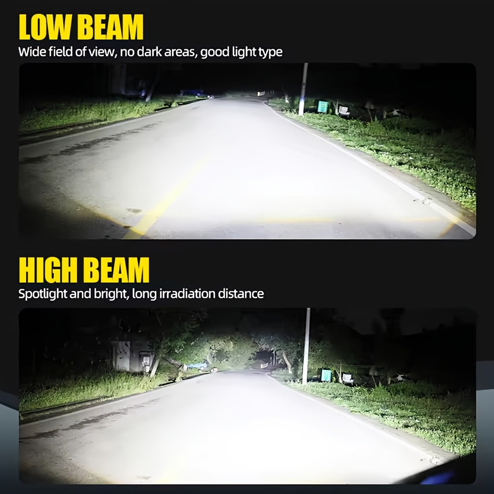2PCS LED Car Headlights, Compatible with 9006/9005/9012, H11/H4/H1/H7 - 29500LM, 240W Power, 6500K High/Low Beam, Cool White Light, Plug-and-Play System, Built-in & External Driver, No Battery Needed