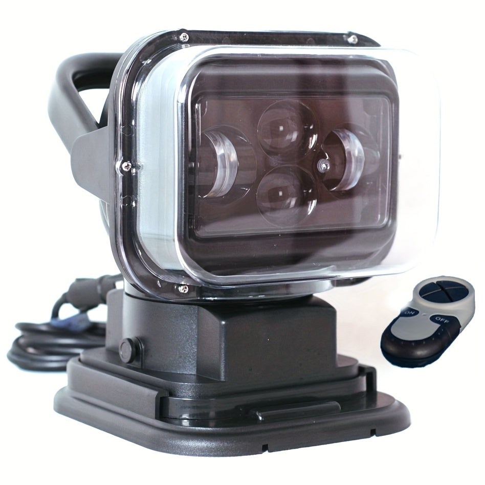 High-profile vehicle-mounted LED remote control searchlight Dragon Edition 60W high-power high-brightness work light long-distance illumination light