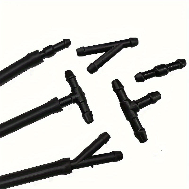 18/30PCS Windshield Washer Hose Connectors – 3 Shapes Available for Car Wiper Water Pipe