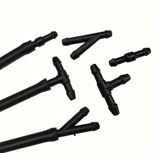 18/30PCS Windshield Washer Hose Connectors – 3 Shapes Available for Car Wiper Water Pipe