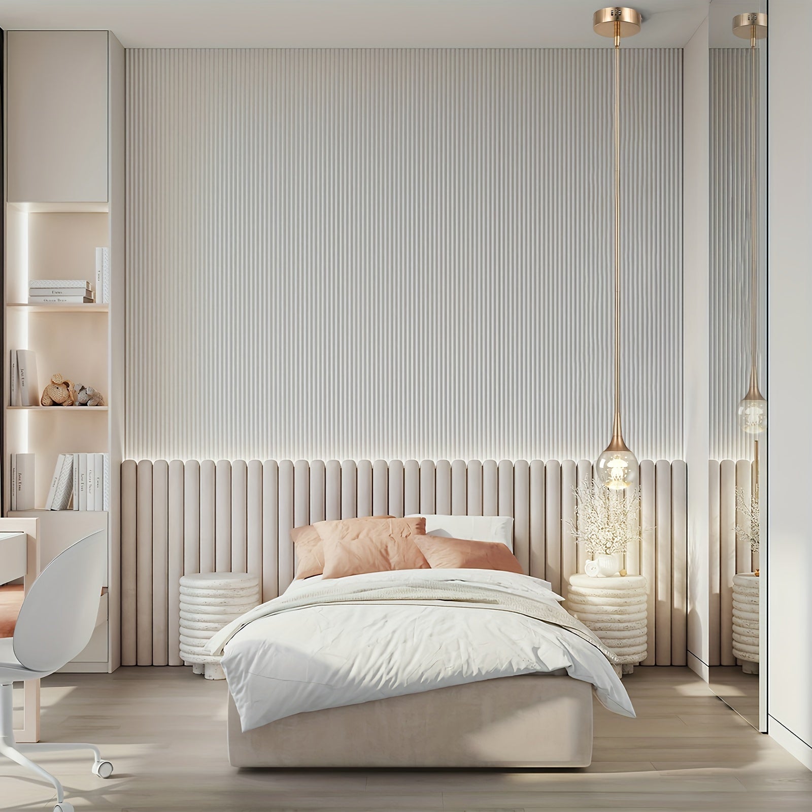 Enkerr modern mini LED jellyfish pendant light - height-adjustable teardrop-shaped chandelier, with crystal acrylic lampshade and gold finish, hardwired ceiling light, suitable for kitchen island, bedroom, bar (110V, with switch control)