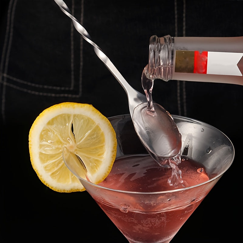 1/2Pcs Long Handle Stirring Spoon, Bar Spoon Mixing Layering Tool, Essential Bartender Accessory for Mixing Cocktails