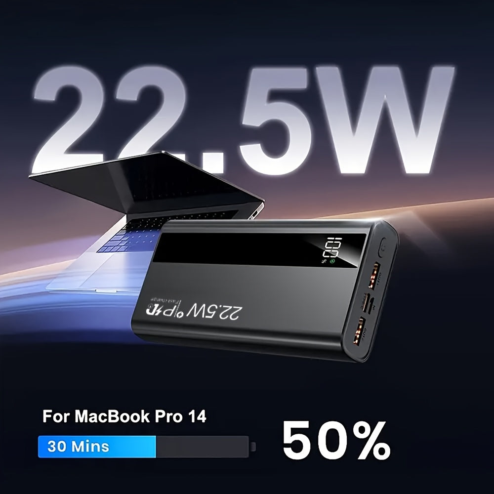 快速充電行動電源，22.5W 10000/20000mAh USB C 充電輸入輸出快速充電，PD 3.0+QC 4.0 LED 顯示螢幕手機充電包，相容於 iPhone 15/14/13/12 Pro、Samsung S21、Google/Ipad 平板等。適合送禮。