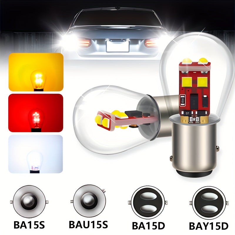 2Pcs LED Headlight Car Turn Signal Lights 1156 1157 Bulbs BA15S BAU15S BA15D Reverse Light Brake Light BAY15D P21/5W LED Low Beam Light for Cars and Trucks, No Battery Included