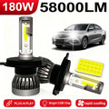 2-Pack H1 H4 H7 H11 9005/HB3 9006/HB4 LED Car Light Bulbs, 1:1 Mini Size Car Headlight 58000LM High Beam Low Beam or Fog Light Plug-and-Play COB High Brightness Chips, No Battery Included