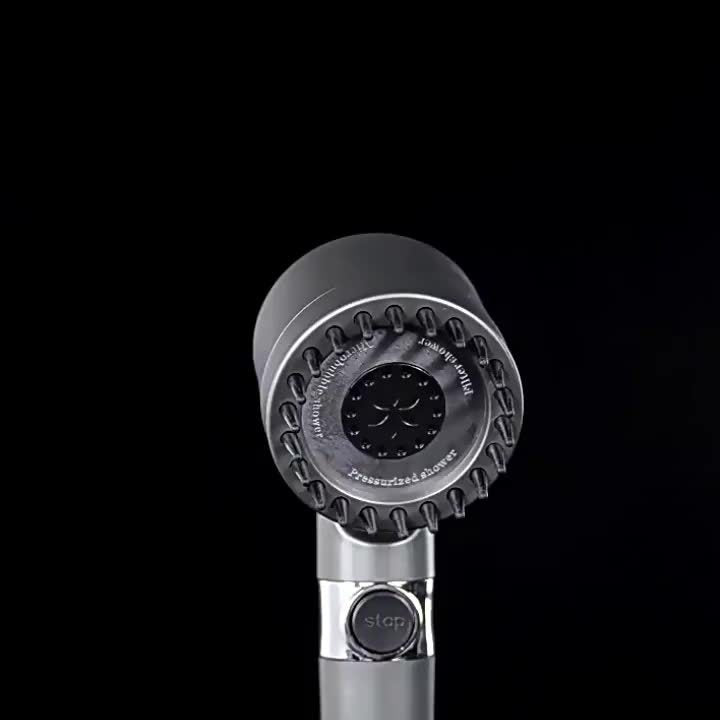 High Pressure Shower Head with Turbo Spray - Wall Mount, No Power Needed, 6-Stage Water Filter, Skin-Friendly - Rain Shower Set with 68-inch Hose
