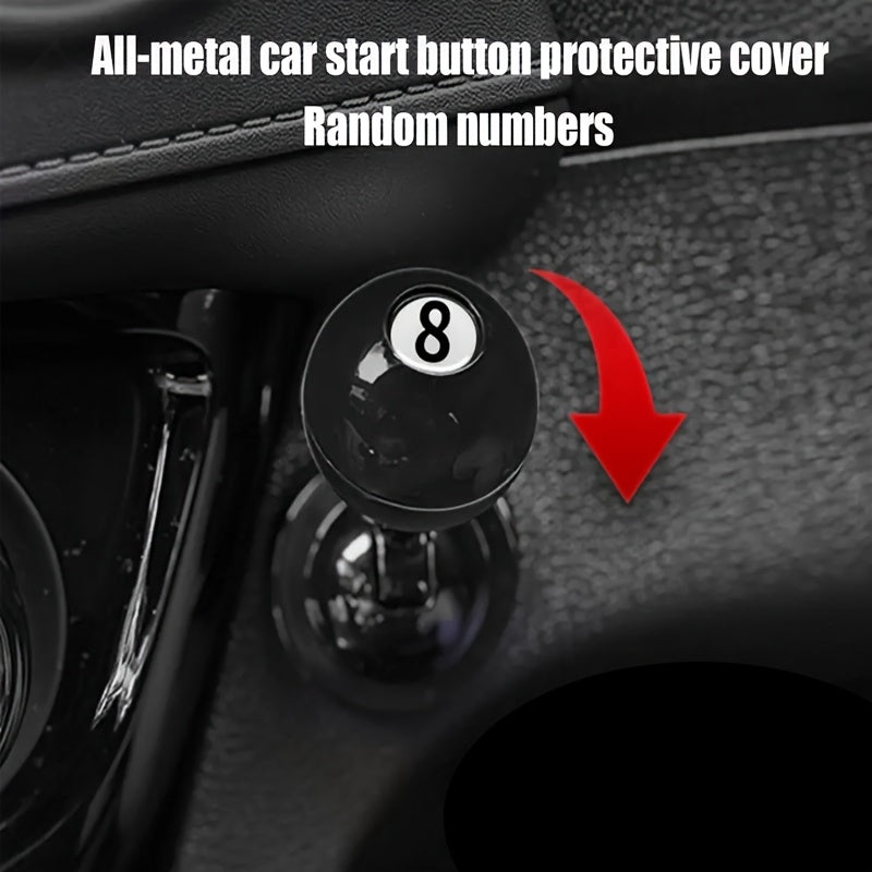 1 Set Car One-Key Start Rocker Switch, Push-to-Start Control Lever, Vehicle Start Button Decoration