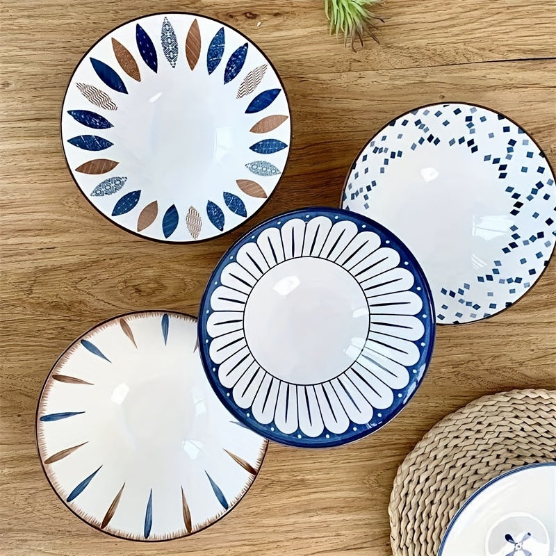 2/4pcs Japanese Ceramic Ramen Bowl, 8-Inch Set of Conical Noodle Soup Bowls – High-Appeal Ceramic Instant Noodle Bowls – Perfect for Home Kitchen, Restaurant, Hotel, Ramen Shops – Kitchenware, Tableware Accessories