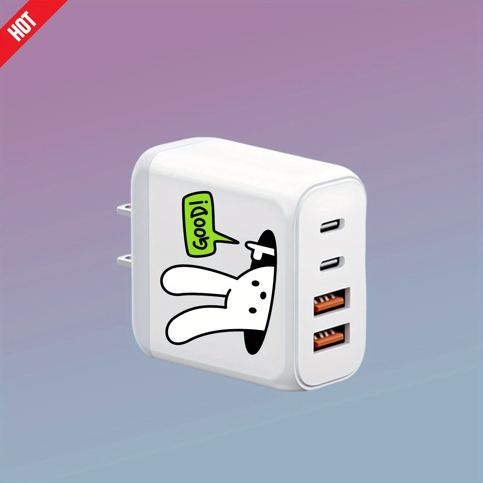 USB C Charger Block 4-Port Wall charger Type C charger Fast Charging Blocks Cube.Multiple Ports PD Power Adapter Wall Plug for lPhone 16 15 14 Pro Max