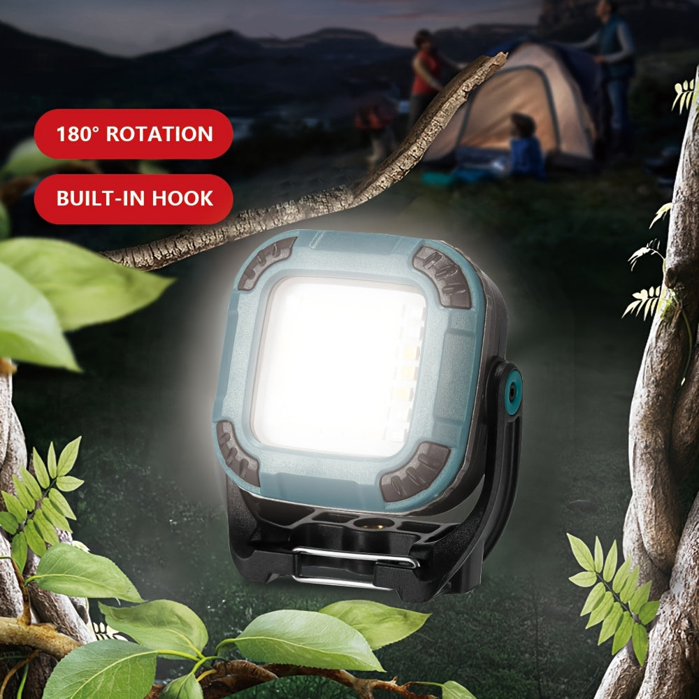 1PC Rechargeable EDC Flashlight, Ultra-Portable Mini COB Work Light with Magnetic Base, 18 Modes Handheld Lamp, 4 Available Models, 360° Rotatable, Pocket & Keychain Size for Outdoor Lighting, Camping, Car Repair, Emergency, Fishing