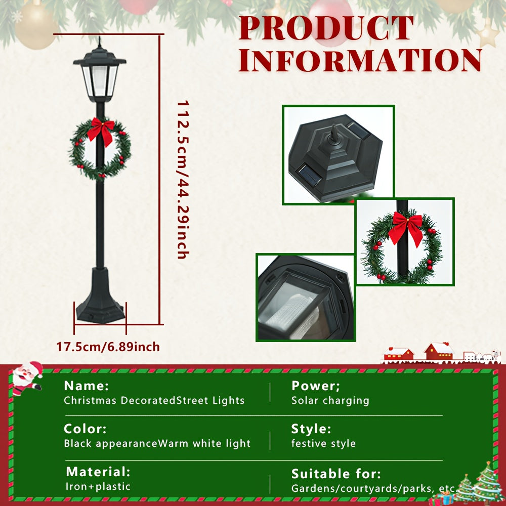 1pc/2pcs Winter Outdoor Decorative Vintage Style Small Floor Street Light, LED Light Source Sensor Hexagon Small Street Light, Suitable for Outdoor Courtyards, Lawns, Parks and Other Outdoor Spaces, IP44