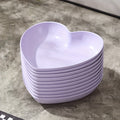 5 or 10 Pieces, Plastic Heart-Shaped Dinner Plate, Fruit Plate, Dessert Plate, Cake Plate, Snack Plate, Pickle Plate – Kitchenware, Kitchen Supplies