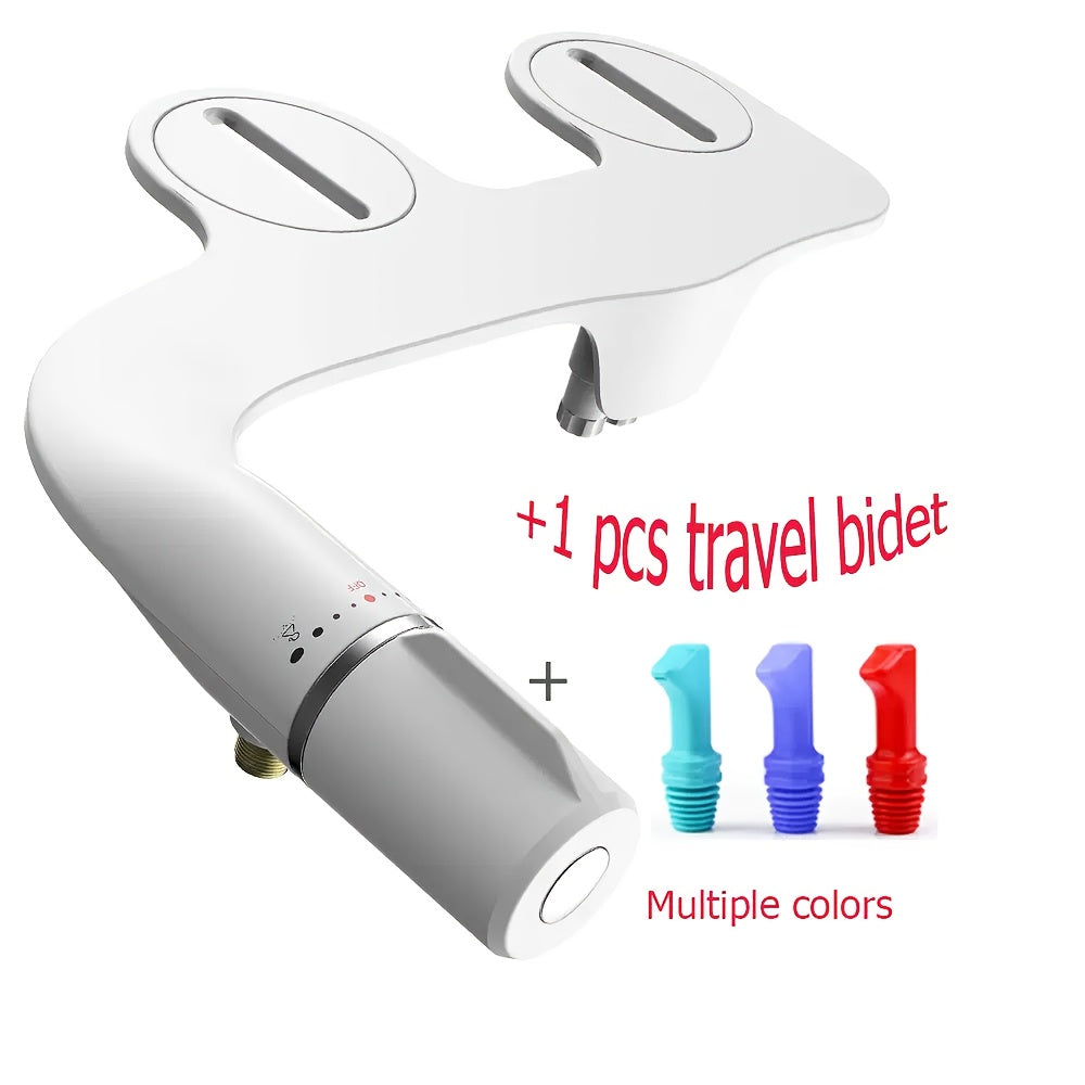 Toilet Attachment – Non-Electric Cold Water Bidet Seat Attachment with Pressure Control, Retractable Self-Cleaning Dual Nozzles for Front & Rear Wash