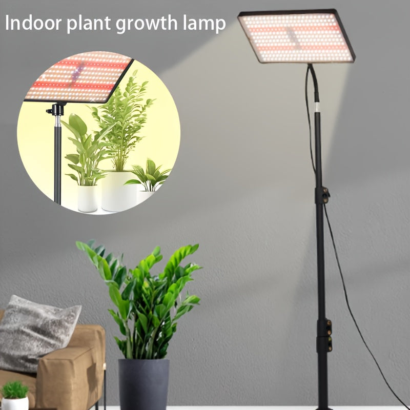 Indoor Plant Grow Light, 286 LED Full Spectrum Floor Lamp, Tripod Design, Large Desktop Grow Light with On/Off Switch, Height Adjustable, Ideal for Indoor Plant Cultivation