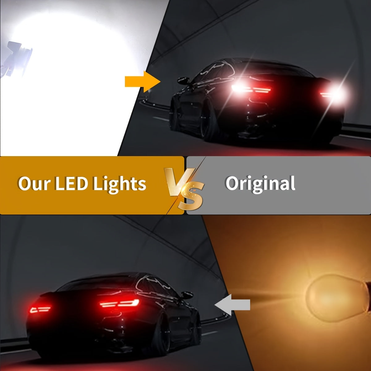 4 Pack High Brightness Red Yellow White LED Car Bulb 1157 Bay15D P21/5W S25 G18 with 30 Pieces 4014 LED Beads, Suitable for Automotive LED Bulb 12V, Battery Not Included