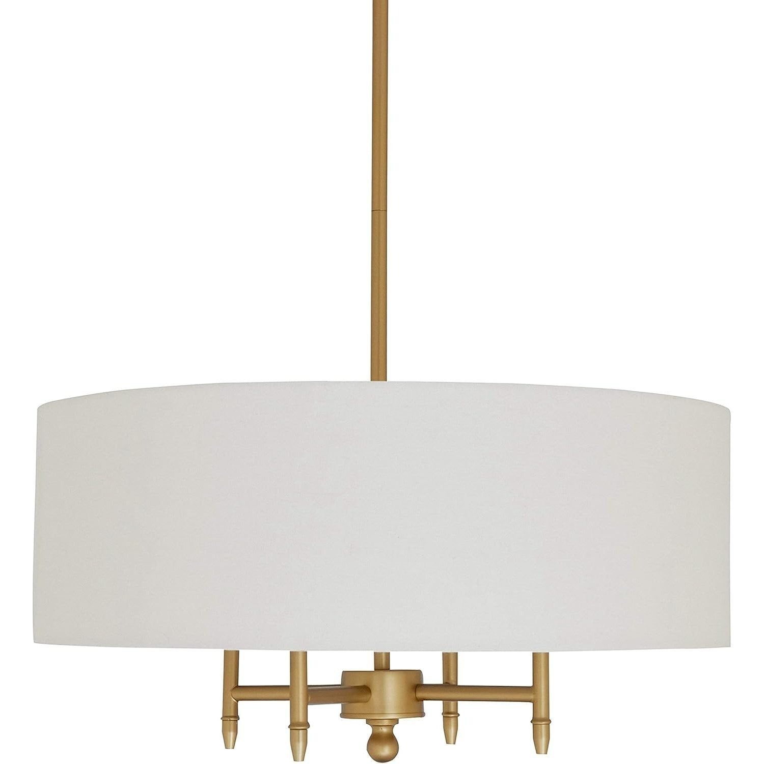 Stone and Beam Classic Ceiling Pendant Light with White Round Drum Shade - 20 x 20 x 42 Inches, Room Decor, Home Christmas Decorations, Christmas Ornaments, Local Warehouse, Christmas Gift