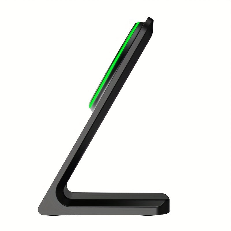 GYUAN 15W Fast Magnetic Charging Station for iPhone 12 Mini, 13, 14 Plus, 15, 16 Pro Max & AirPods 4, 3 Pro 2 - Wireless Desktop Charger with USB-C Input, Green LED Indicator, 2-in-1 Stand, iPhone Charging Station | Modern Charging Station | Sleek Chargin