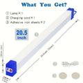 LED handheld camping emergency light, 20.5-inch / 6.7-inch portable light tube, with hook, suitable for outdoor emergency portable lighting, lightweight and compact design, durable handheld lamp, ideal choice for hiking