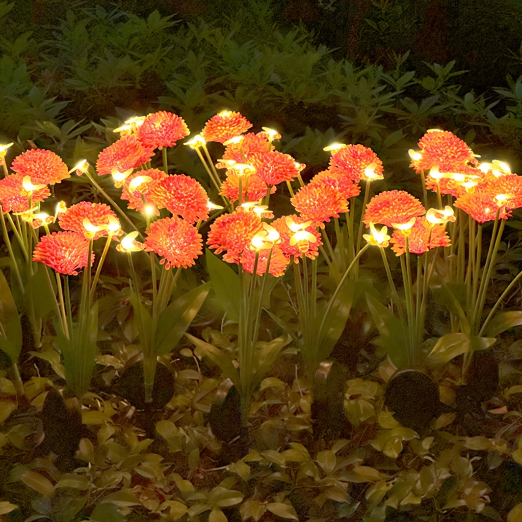 A Single Solar Honeycomb Flower Light, Designed in the Shape of a Bee, Perfect for Decorating Outdoor Spaces such as Gardens and Lawns