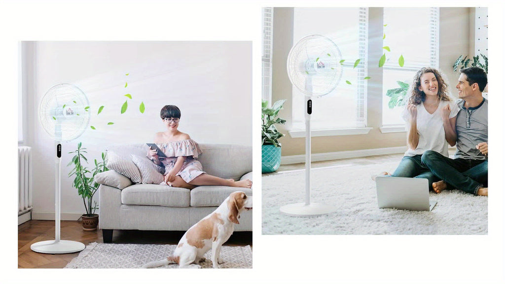 1pc HOMCOM 824-033WT Floor Standing Fan