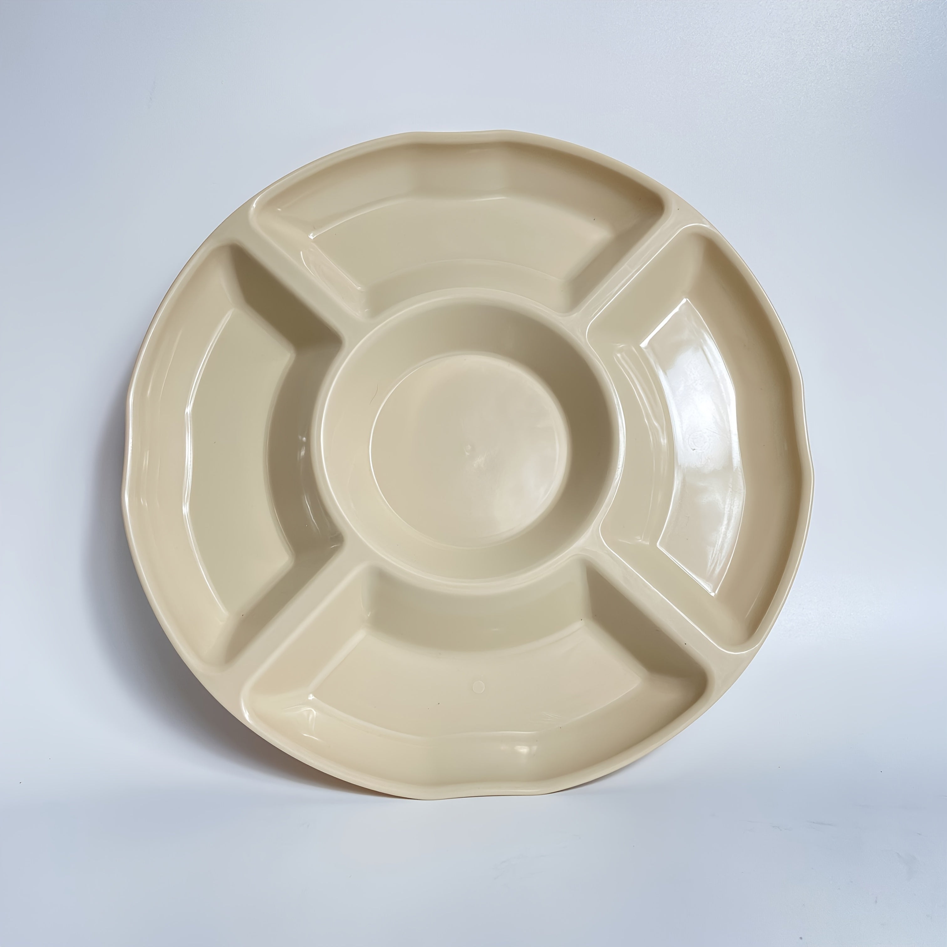1 Piece, Creative Nut Tray with 3 Sizes, Dried Fruit Dish, Plastic Snack Plate, Divided Candy Bowl, Dessert Plate, Food Container, Fruit Tray – Decorative Serving Plate for Kitchen & Living Room (Beige / Blue / Green / Pink / Navy / Gray)