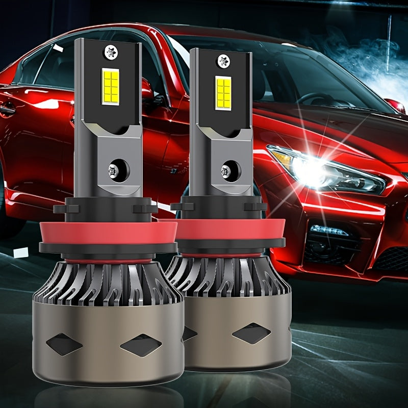 2-Pack H11 Car Headlights H4 High Power 9005 HB3, 3570 CSP Chip, 9006 HB4 LED Car Headlights, H8 H9 with High/Low Beam Function, Plug-and-Play CANBUS Interface, H11 Super Bright 6500K Car Light, No Battery Included - Model D186
