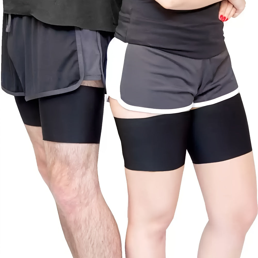 1双大腿压缩护套，大腿支撑带，非常适合跑步运动，上腿护套，男女通用弹性大腿压缩护套，防滑上腿支撑