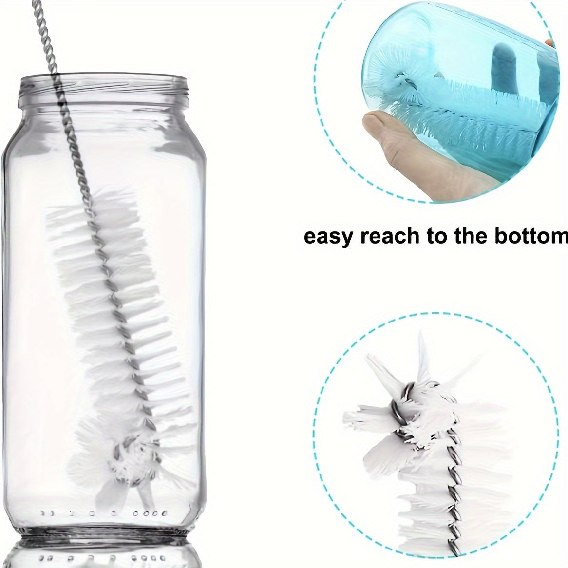 1/8 Set Cleaning Brushes – Pipe Cleaning Brush, Cup Brush, Thin Straw Brush, Long Tube Brush, Drain Pipe Unclogging Brush, Small Straw Brush, Long Bottle Brush, Kitchen Cleaning Brush, Cleaning Supplies & Tools