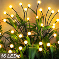 8 LED, 2-Piece Solar Garden Light, Solar Spinning Light, Wind Spinning, Solar Lawn Light, LED Wind-Powered Firefly Ball Spike Light, Garden Decoration Holiday Light