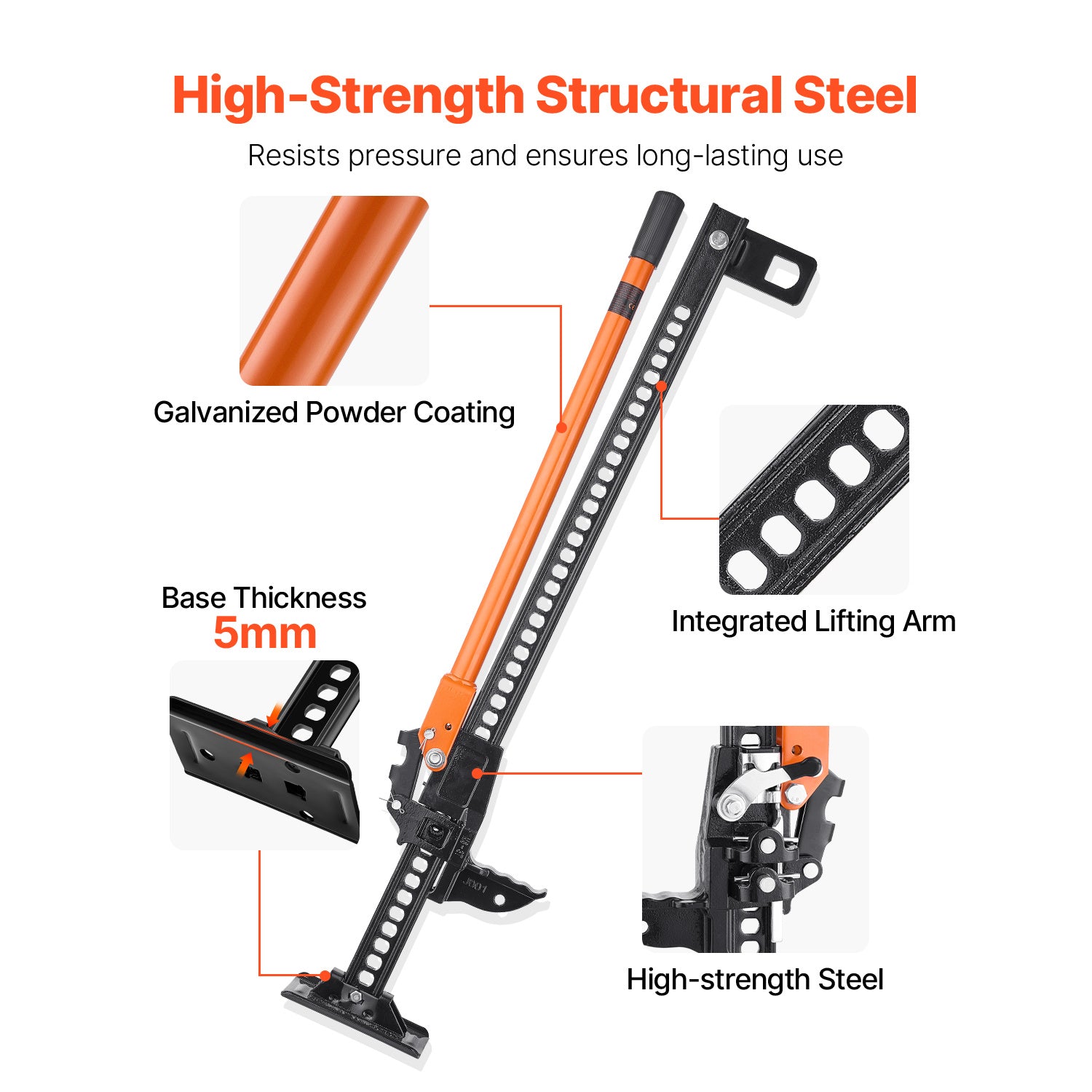 VEVOR 34”/36“/42” Off Road Farm Jack Hoist 7000 Lbs High Lift High Horsepower Tractor Vehicle Winch