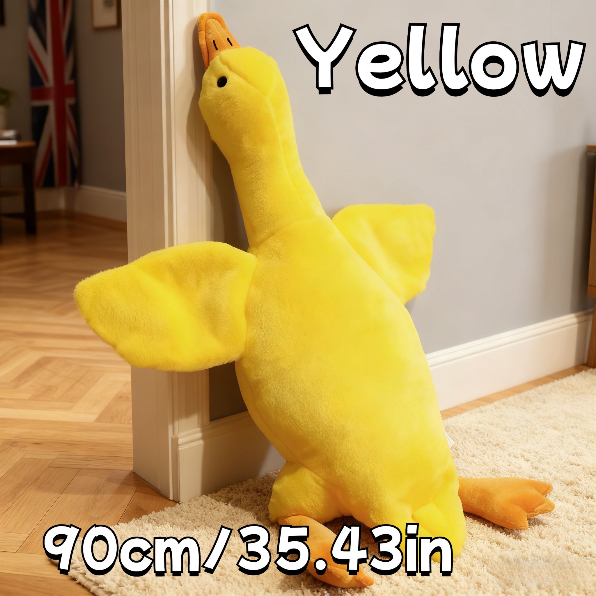 90cm/35.43in-大尺寸大鹅宠物毛绒玩具，狗狗伴侣玩具，适合大中小型宠物，多个颜色可选，宠物节日礼物、狗玩具&狗用毛绒玩具，刺绣眼睛及无拉链设计