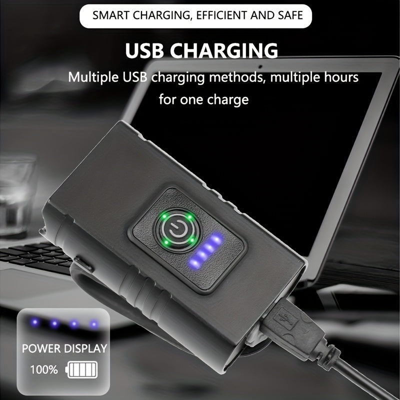 New LED Bike Light 1000LM, USB Rechargeable Power Display Headlight, Mountain Bike Front Flashlight, Cycling Equipment
